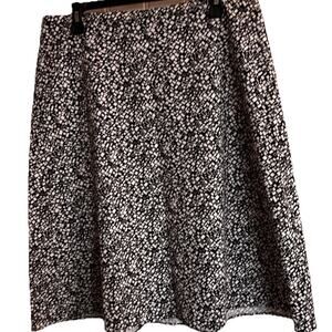 Valerie Stephen’s 1X Skirt Black White Geometric Print 95% Cotton Career Wear